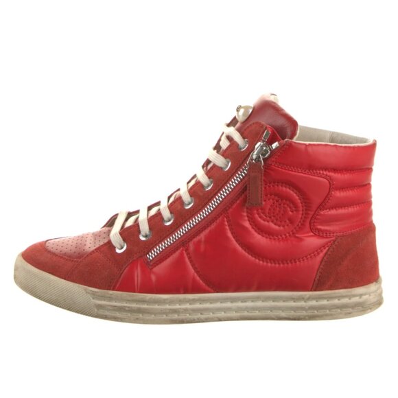 Chanel Red High-Top Sneakers 2014 - Picture 11 of 11